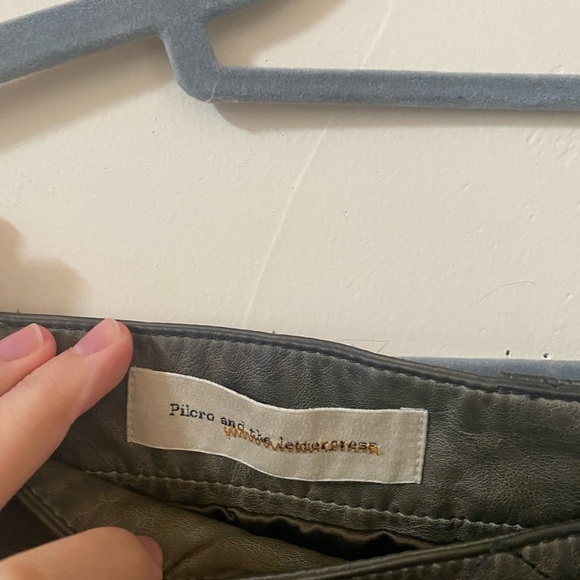 ANTHROPOLOGIE PILCRO AND THE LETTERPRESS PLEATHER QUILTED SHORTS WESTERN ANTIQUE - Picture 2 of 6